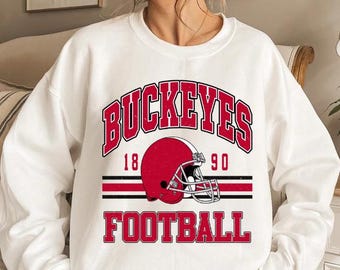 Ohio State Football Sweatshirt Retro Style 90s Vintage Unisex Crewneck