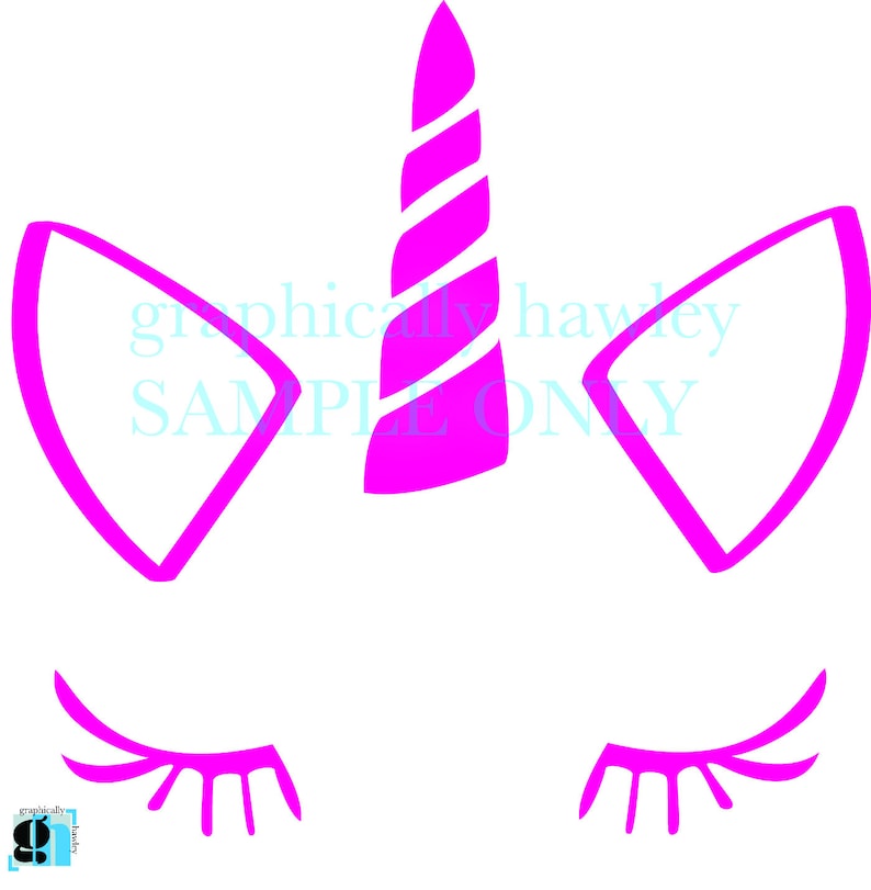 SVG & PNG Simple onecolor Unicorn Digital Image Etsy