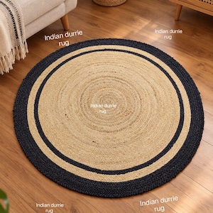 Home Gift Boho Home Decor Patio Rustic Round Rug Table Round RugIndian Handmade Round Jute Rug, Bedside Round Rug, Circle Rug, New