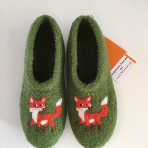 Children's felt shoes Fox. With latex sole. Colour freely selectable. image 1