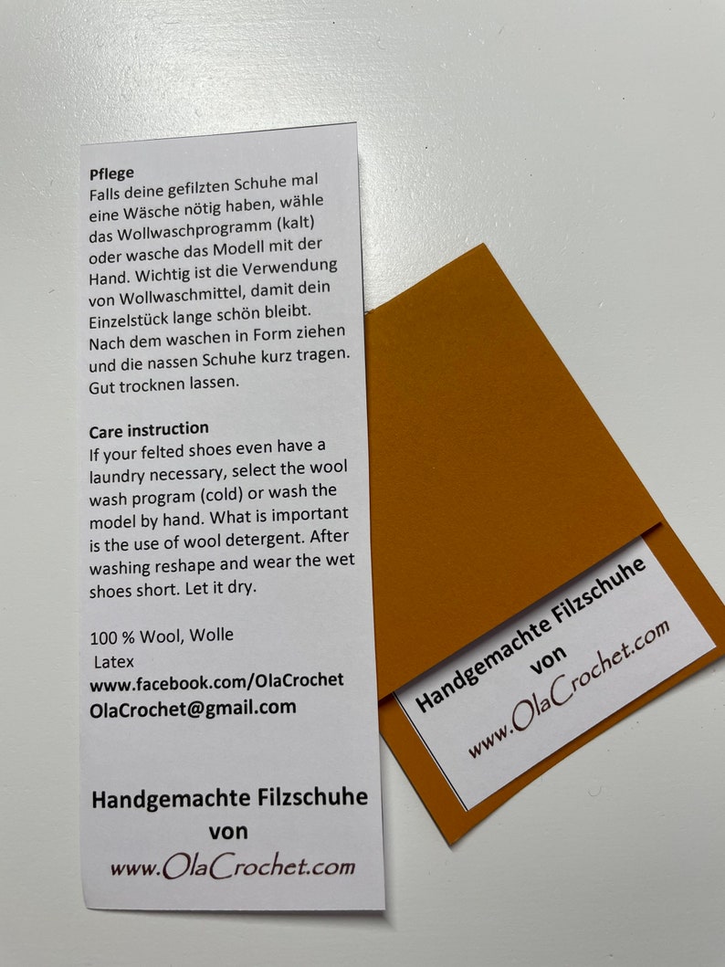 Baby Filz Hausschuhe Eule mit Klettverschluß. Mit Latexsohle. Farbe frei wählbar. Gr. 17 bis Gr. 22 Bild 7