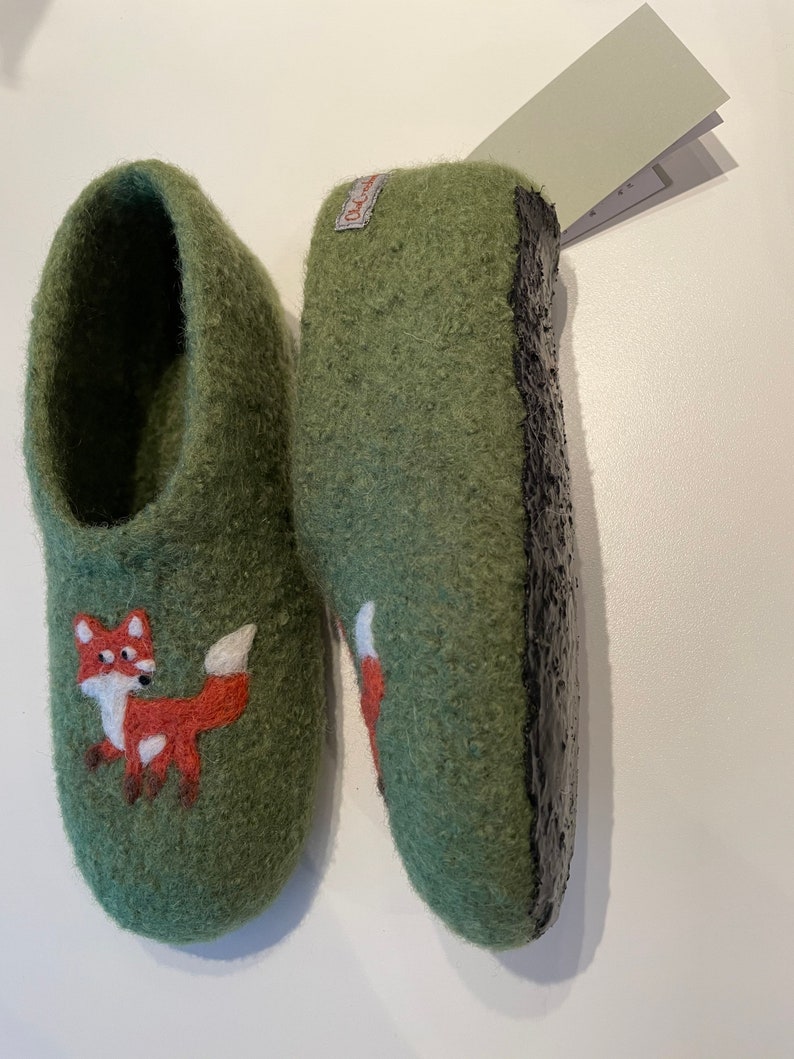 Children's felt shoes Fox. With latex sole. Colour freely selectable. image 3