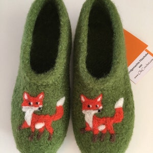 Kinder Filzschuhe Fuchs. Mit Latexsohle. Farbe frei wählbar. Bild 4