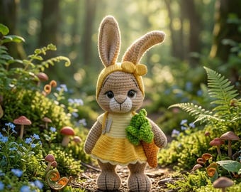 Bunny Girl Outfit Crochet Pattern: Dress & Headband (PDF)