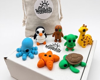 3D Printed Animal Fidget Toy, Mini Articulated Flexi Animals, Pocket Sensory Toy, Party Bag Filler, Kids Gift