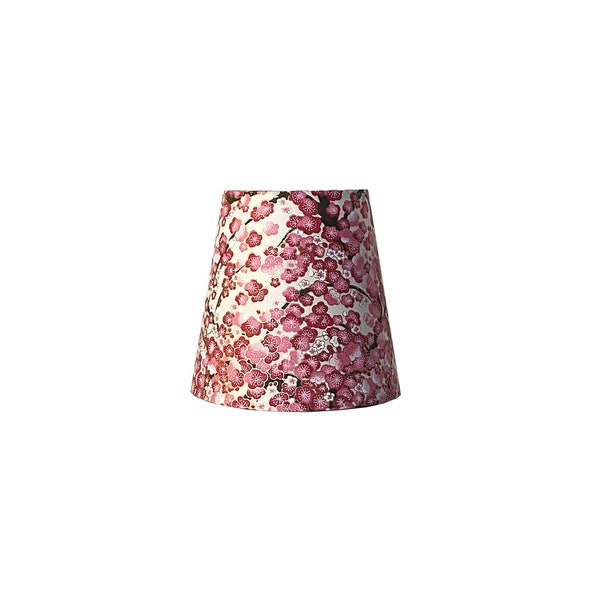 Shimmery Cherry Blossom Yuzen Paper Sconce Shade - Multiple Sizes Available