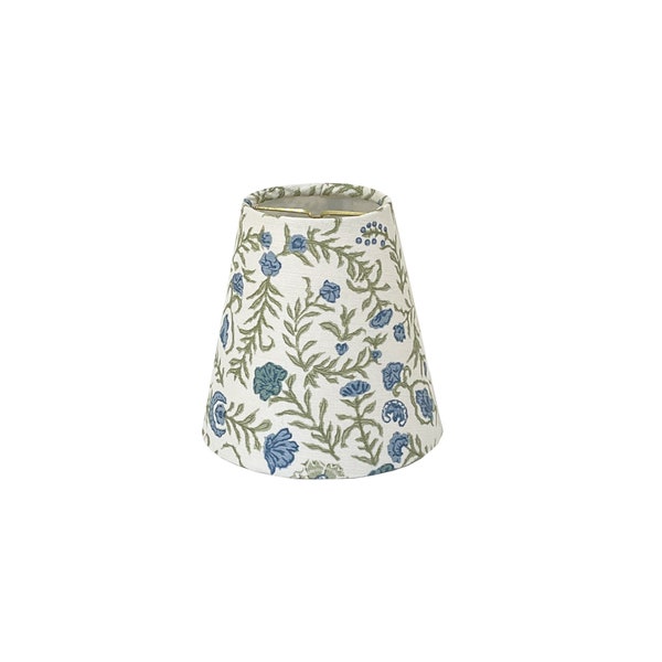 Blue and Green Floral Sconce Shade