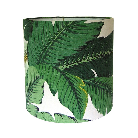 Custom Lamp Shade Tropical Shades Green Lampshade Image 0