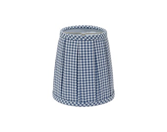 Box Pleated Gingham Sconce Shade - Lots of Color Options