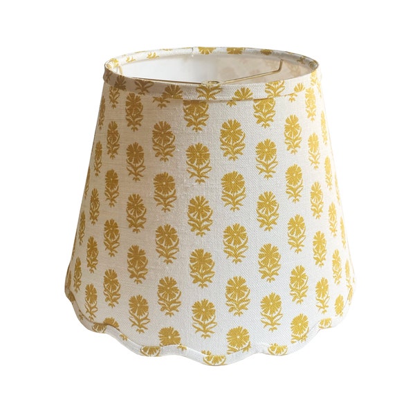 Pretty Beatrix Floral Scalloped Lamp Shade - Multiple Colors - Large