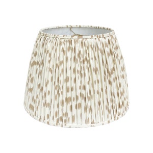 Sandy Light Brown Animal Print Designer Pleated Lamp Shade - Multiple Sizes