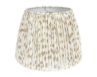 Sandy Light Brown Animal Print Custom Pleated Lamp Shade