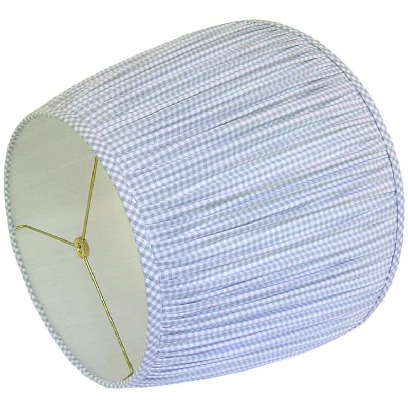 Gray Gingham Fabric Pleated Lamp Shade Custom Sizes and Etsy