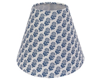 Lamp Shade, Shown in Rambagh Indigo, Multiple Sizes and Colors Available