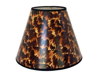 Brown Tortoiseshell Paper Lamp Shade , Multiple Sizes Available