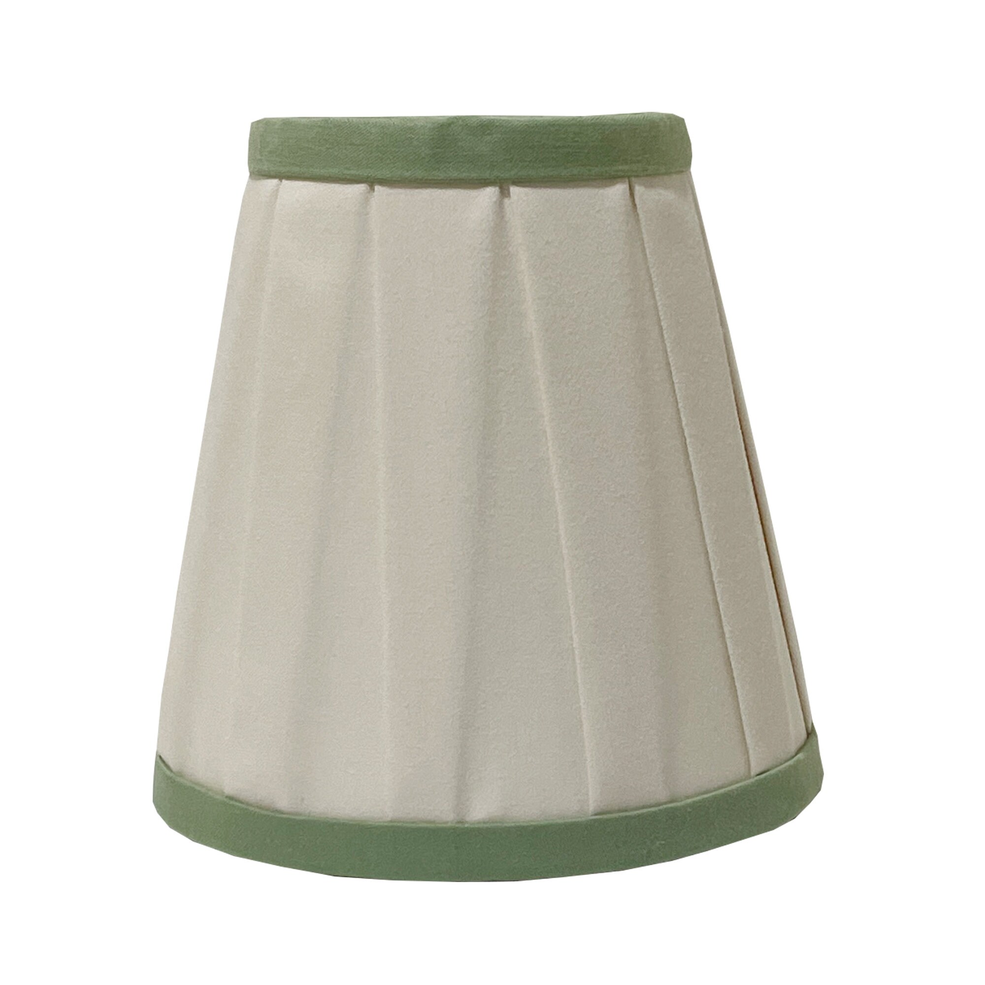 Knife Pleated Sconce Shade With Contrast Trim - Multiple