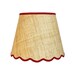 Large Raffia Scalloped Lamp Shade - Multiple Trim Colors