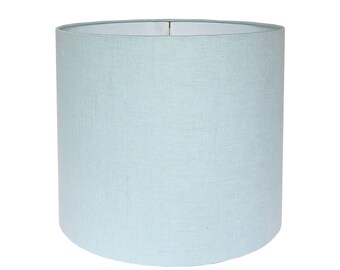 Robin's Egg Blue Linen Lamp Shade - Small