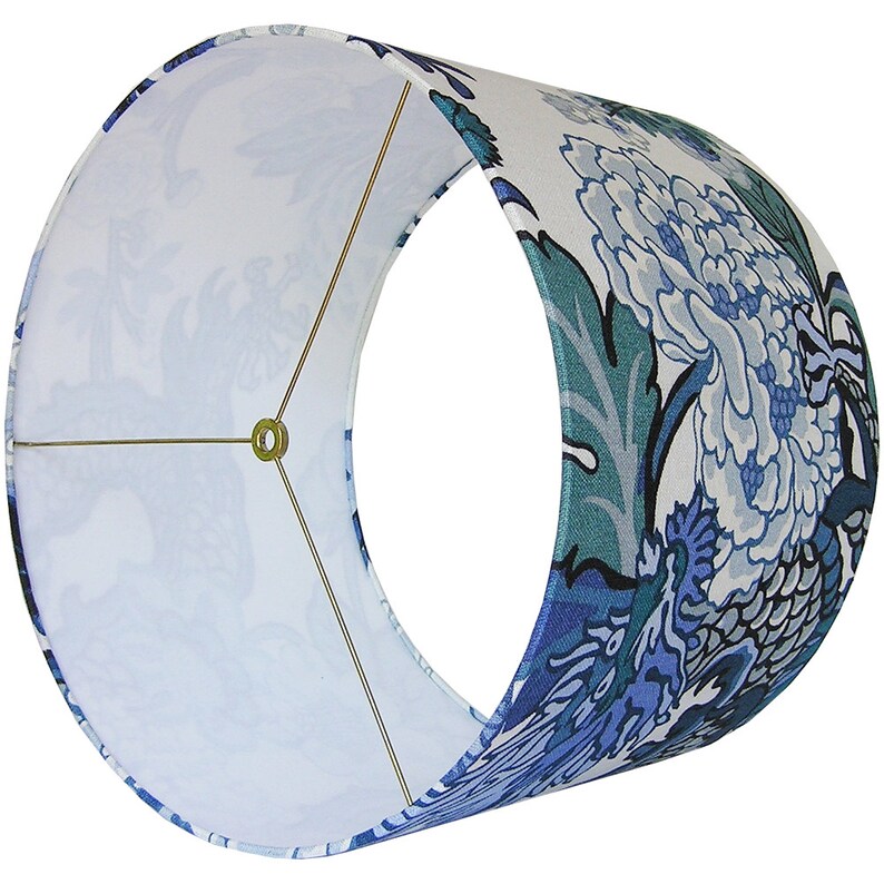 China Blue Chinoiserie Designer Lamp Shade Small image 3