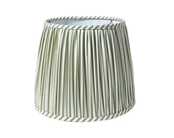 Ticking Stripe Gathered Lamp Shade, Multiple Sizes and Colors Available