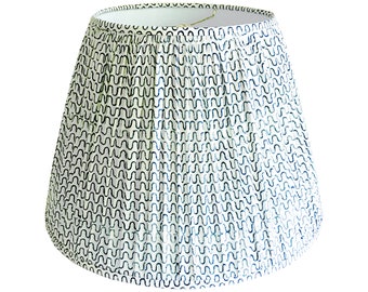 Block Print Gathered Lamp Shade - Small, Multiple Sizes and Colors Available