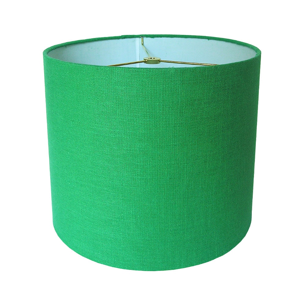 Custom Lamp Shade Green Lampshade Robert Allen Linen in Etsy