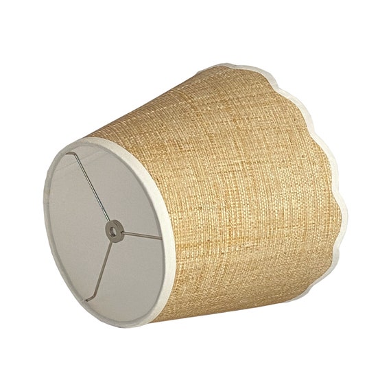 Medium Grasscloth Scalloped Lamp Shade Multiple Trim Colors Medium Grasscloth Scalloped Lamp Shade, Michaels Small Lamp Shades