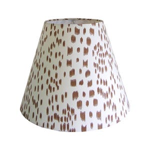 Tan & Brown Abstract Animal Print Lamp Shade