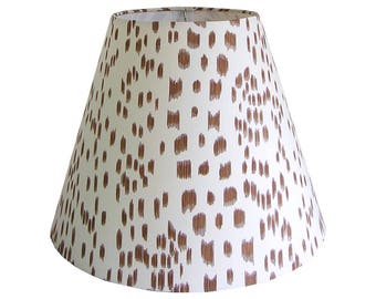 Tan & Brown Abstract Animal Print Lamp Shade - Small