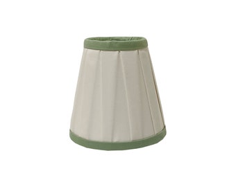 Knife Pleated Sconce Shade with Contrast Trim - Lots of Color Options