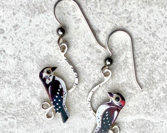 Downy Woodpecker Earrings