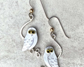 Snowy Owl Earrings