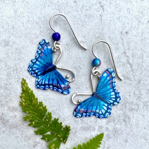 Red Spotted Purple Butterfly Earrings