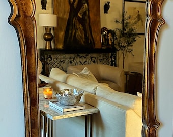 Gold Rococo Wall Mirror, Bombay Company, Ornate Gilt Asymmetrical Baroque Scroll