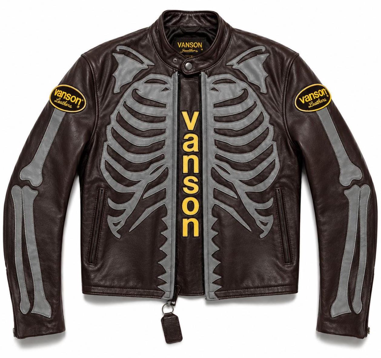 Vanson Skeleton Leather Jacket - Etsy