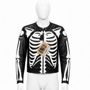 Vanson Skeleton Leather Jacket - Etsy