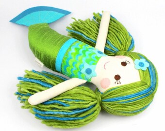 mermaid doll | mermaid cloth doll | plush toy  | softie doll  |  little mermaid  | serafina doll