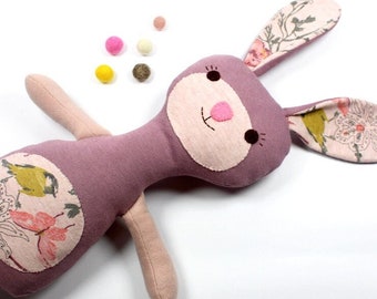 plush toy bunny - rabbit doll - stuffed animal bunny - soft toy - baby shower gift - handmade bunny doll - gift for kids - nursery decor