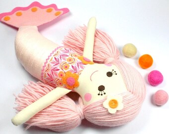 mermaid doll | mermaid cloth doll | plush toy  | softie doll  |  little mermaid  | serafina doll