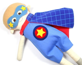 superhero doll | superhero boy doll  | fabric rag doll | superhero dress up doll | handmade boy doll |  superhero outfit