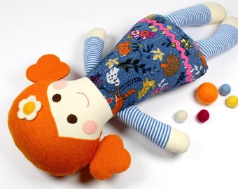 baby doll | soft baby toy |  Rosie doll |  first doll |  baby rag doll |  baby shower gift | handmade rag doll | natural baby toy