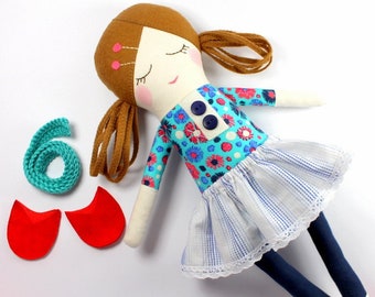 dress up doll | lily doll for girl | girl rag doll | handmade doll |  soft toy  | dress up cloth doll | nursery decor | doll for girls