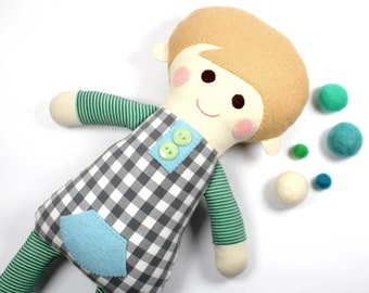 boy baby doll | baby rag doll | boy doll | Sammy doll |  first doll |  baby shower gift |  sleeping doll  | kid room decor  | nursery decor