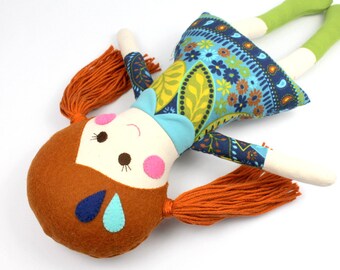 handmade rag doll | camille cloth doll | first doll | keepsake rag doll | girl doll