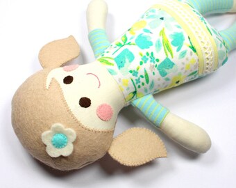 baby doll | soft baby toy |  Rosie doll |  first doll |  baby rag doll |  baby shower gift | handmade rag doll | natural baby toy