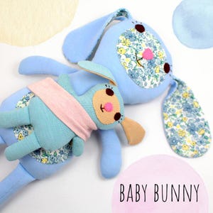 Plush Bunny Rabbit - Plush Toy Bunny - Easter Bunny Toy - Plush Bunny Dolls - Easter Bunny Basket - Bunny Doll with Baby - Plush Bunny Toy
