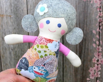 Handmade Baby Doll Soft Toy for Baby Girl Gift Rag Doll Baby Soft Toys Baby Girl Doll Personalized Rag Doll Heirloom Cloth Doll Soft Toy