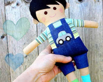Boy Rag Doll - Fabric Rag Doll - Doll Gift for Boy - Handmade Rag Doll - Cloth Doll Boy - Heirloom Doll - Soft Toy for Boy - Gifts for Boys