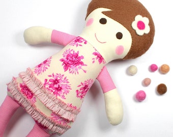 baby doll | soft baby toy | first doll | baby rag doll | baby shower gift | handmade rag doll | natural toy | heirloom gift | gift for baby