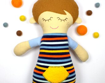 boy baby doll | baby rag doll | boy doll | Sammy doll |  first doll |  baby shower gift |  sleeping doll  | kid room decor  | nursery decor